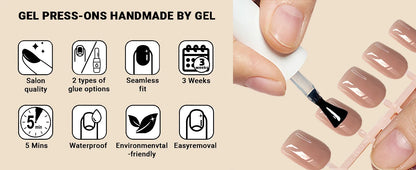 2025 Summer Trendy Handmade Nails Almond Press On Nails 10Pcs 3D Flower Design False Nails with Adhesive Glue & Nail File Set