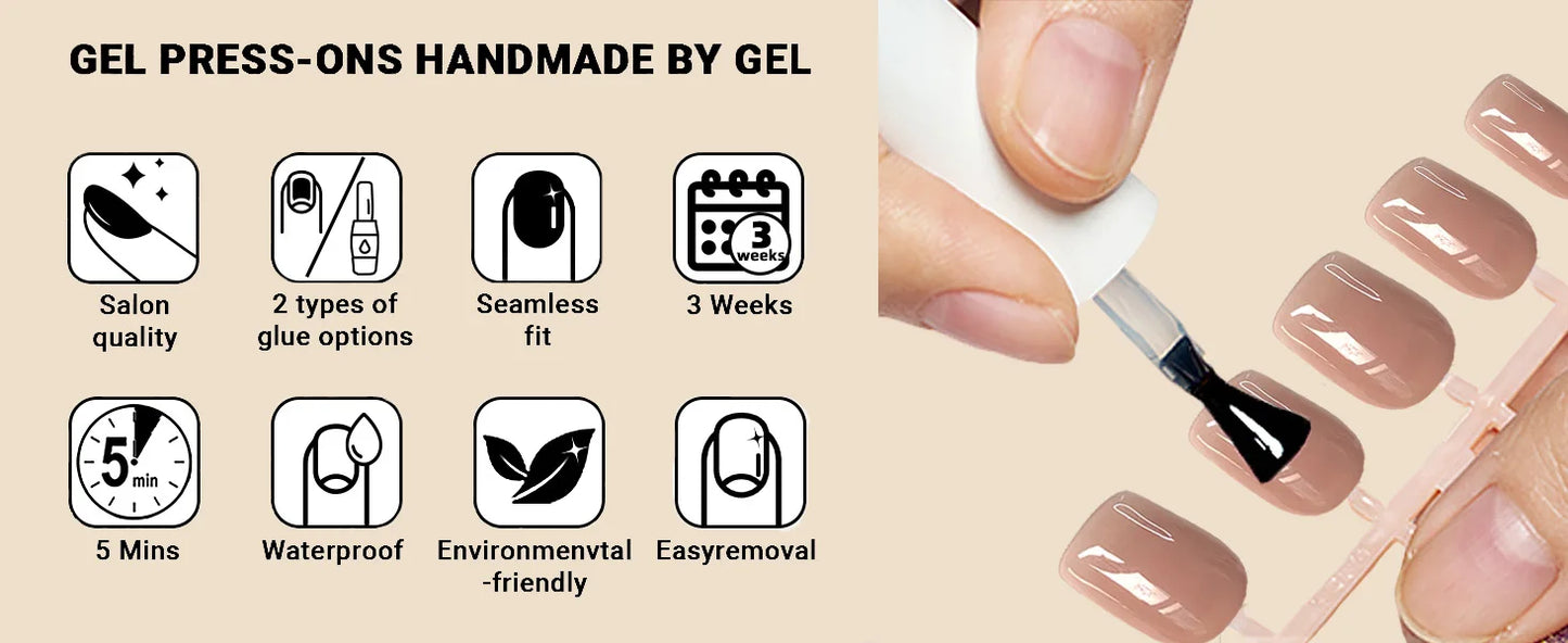 2025 Summer Trendy Handmade Nails Almond Press On Nails 10Pcs 3D Flower Design False Nails with Adhesive Glue & Nail File Set