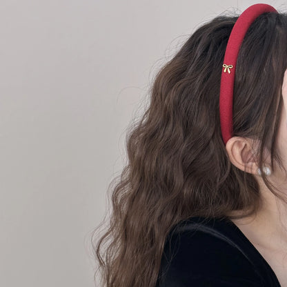 A simple and retro bow headband, a high-end and versatile hair accessory for the top of the head