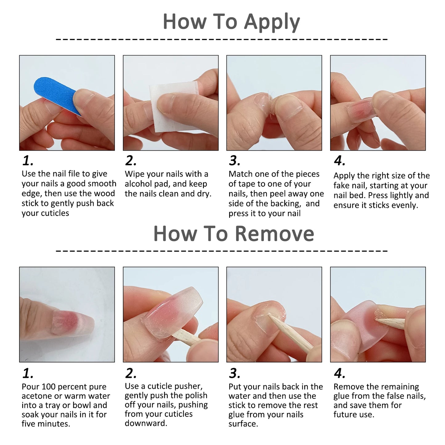 10Pcs Sweet Pink Flower Designs French Fake Nail Art Handmade Coffin Press on Nail Autumn White Floral Fashion Acrylic Nail Tool