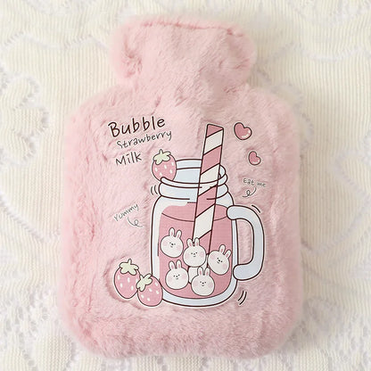 500ML Soft Hot Water Bottle Winter Hand Warmer Cute Kawaii Water Bottle for Girls Portable Waist Hand Bed Warm Bottles
