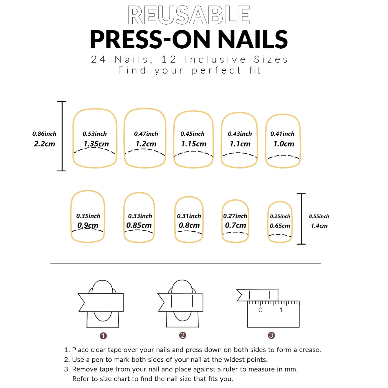 24 Pcs white Long Square French Press On Nails Love Design, Nails tool & 1pc Nail File & 1Nail Glue Sticker Kit Nails For Girl
