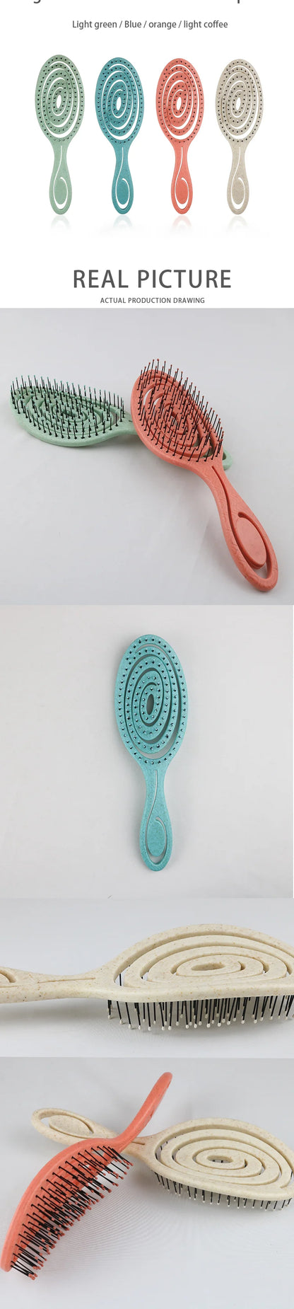 Hair Massage Comb Bristle Nylon Hairbrush Curly Detangle Hair Brush for Salon Hairdressing Tools