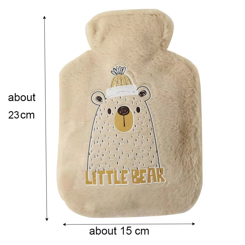 500ML Soft Hot Water Bottle Winter Hand Warmer Cute Kawaii Water Bottle for Girls Portable Waist Hand Bed Warm Bottles