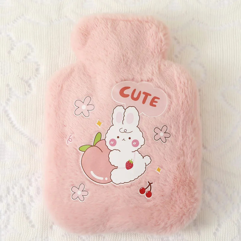 500ML Soft Hot Water Bottle Winter Hand Warmer Cute Kawaii Water Bottle for Girls Portable Waist Hand Bed Warm Bottles