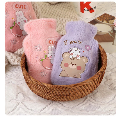 500ML Soft Hot Water Bottle Winter Hand Warmer Cute Kawaii Water Bottle for Girls Portable Waist Hand Bed Warm Bottles